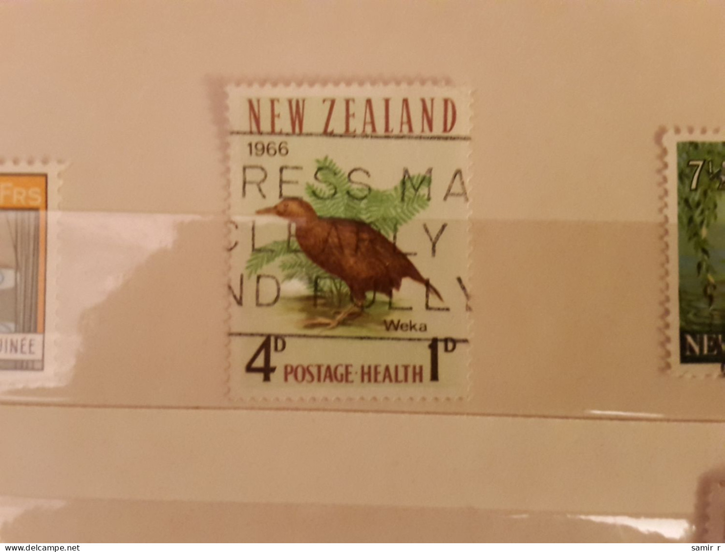 1966	New Zealand	Birds Weka (F74) - Used Stamps