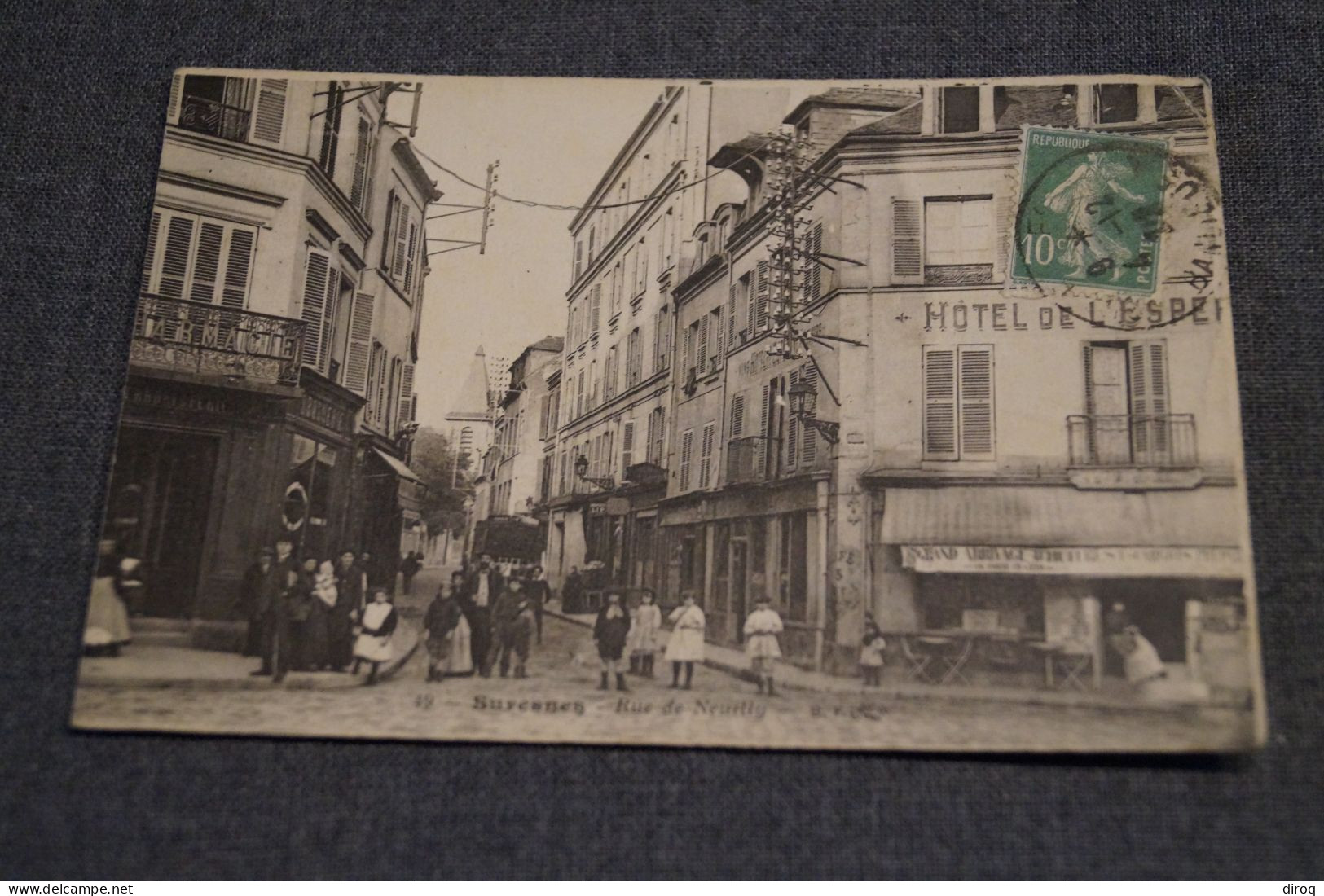 Très Belle Ancienne Carte De Suresnes,1922,rue De Neuilly - Suresnes