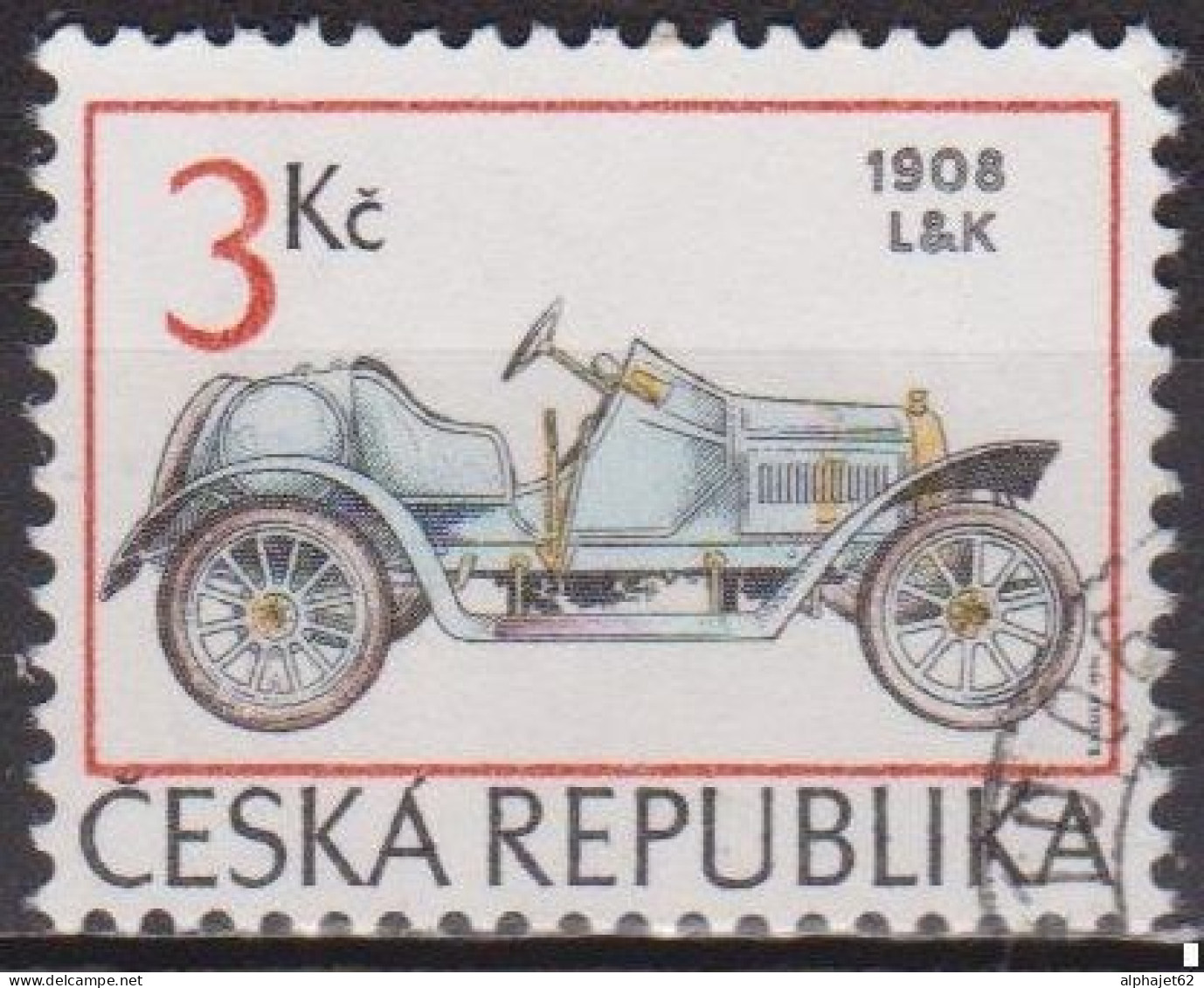 Automobile De 1908 - TCHEQUIE - REPUBLIQUE TCHEQUE - Voiture Ancienne. - N° 53 - 1994 - Oblitérés