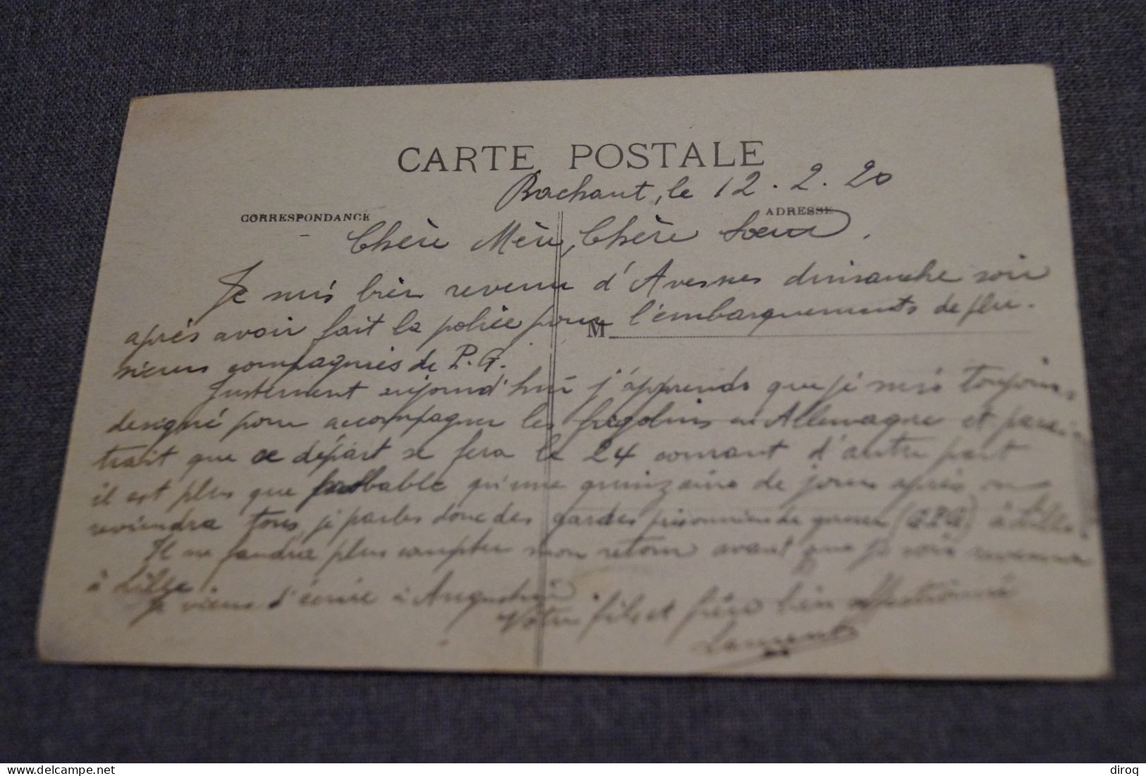 Très Belle Ancienne Carte Postale, AULNOYE, 1920,vue Intérieur De La Gare - Aulnoye
