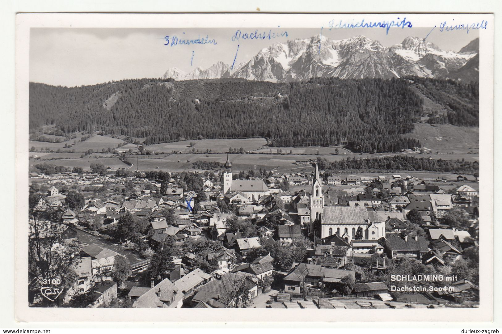 Schladming Old Postcard Posted 195? 200115* - Schladming