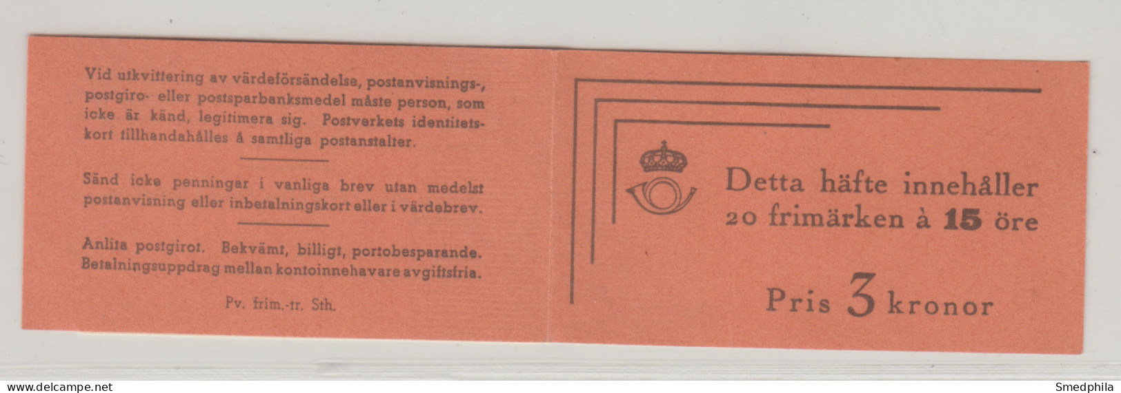 Sweden Booklet 1945 - Facit 71 Cyls 2  MNH ** - 1904-50