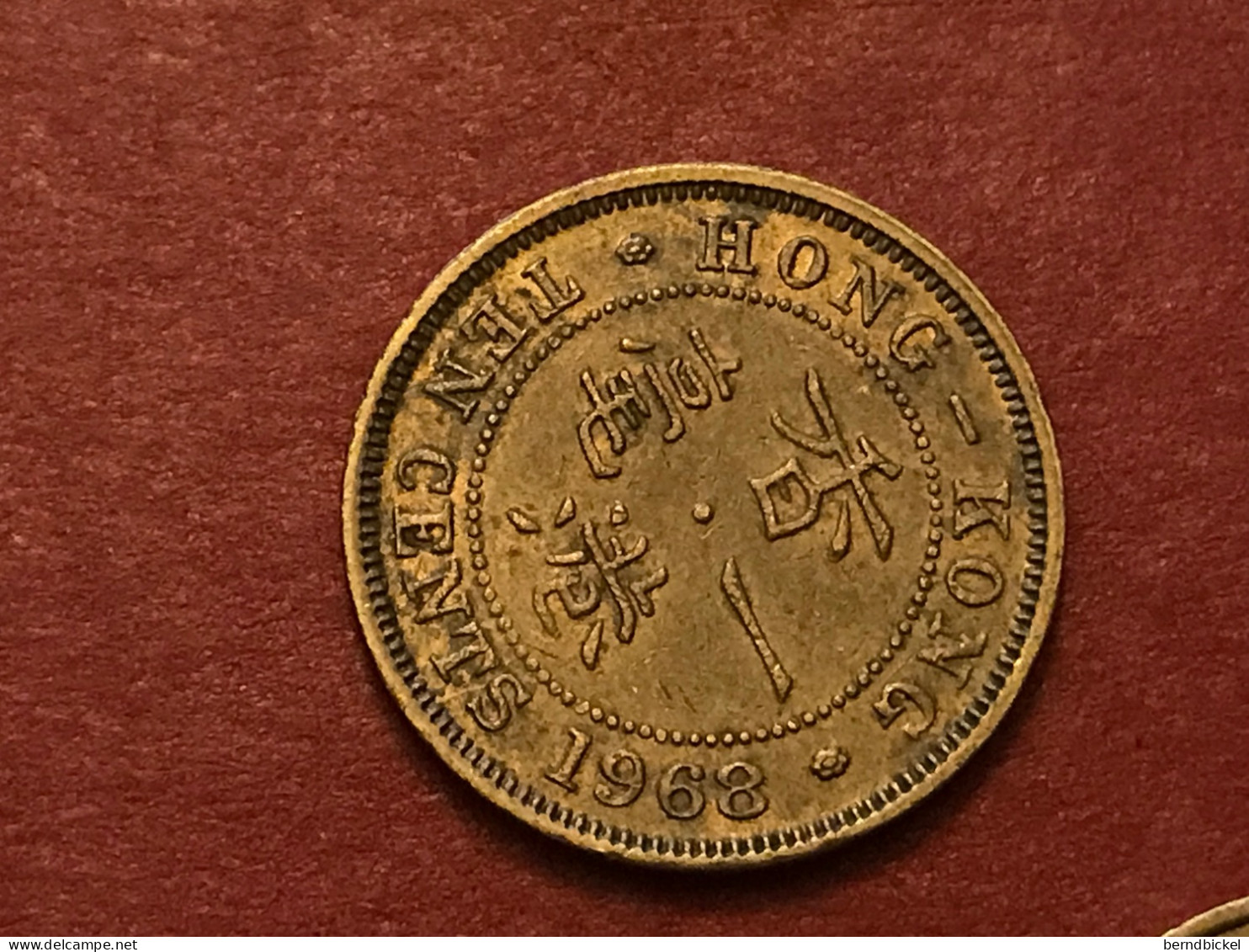 Münze Münzen Umlaufmünze Hongkong 10 Cents 1968 - Hongkong
