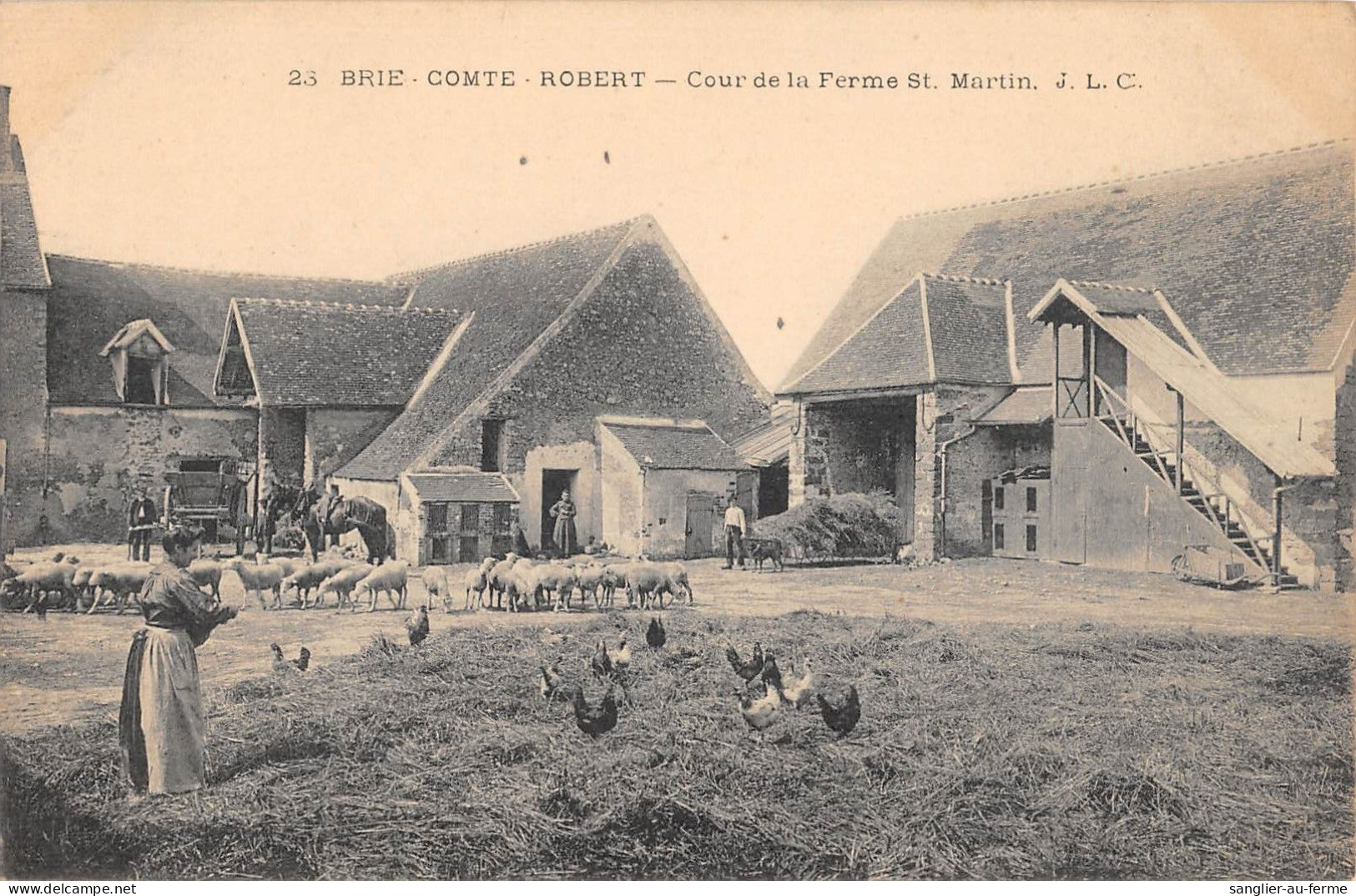 CPA 77 BRIE COMTE ROBERT / COUR DE LA FERME SAINT MARTIN - Brie Comte Robert