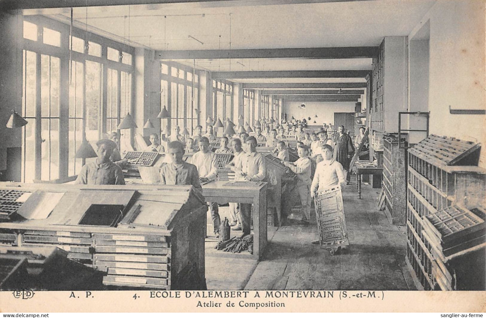 CPA 77 ECOLE D'ALEMBERT A MONTEVRAIN / ATELIER DE COMPOSITION - Other & Unclassified