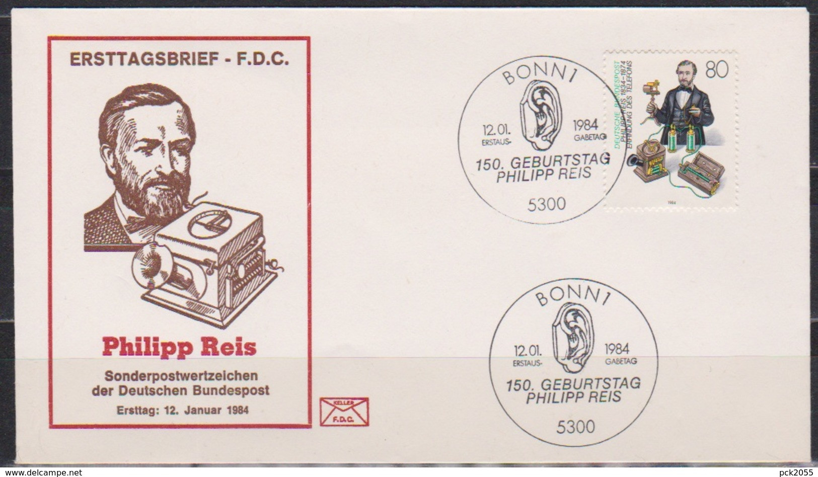BRD FDC 1984 Nr.1198 150.Geb. Philipp Reis ( D792 ) Günstige Versandkosten - 1981-1990