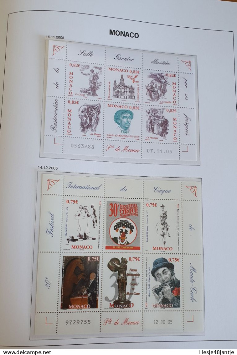 MONACO EXCEPTIONELE COLLECTIE 1885 TOT 2023  XX/X HELEMAAL COMPLEET. ALLES IN 6 DAVO LUX ALBUMS    .