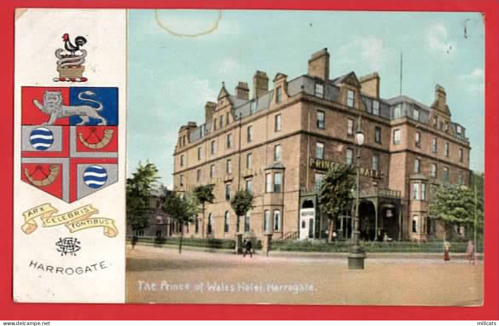 YORKSHIRE HARROGATE   PRINCE OF WALES HOTEL   HERALDIC SERIES Pu 1913 - Harrogate