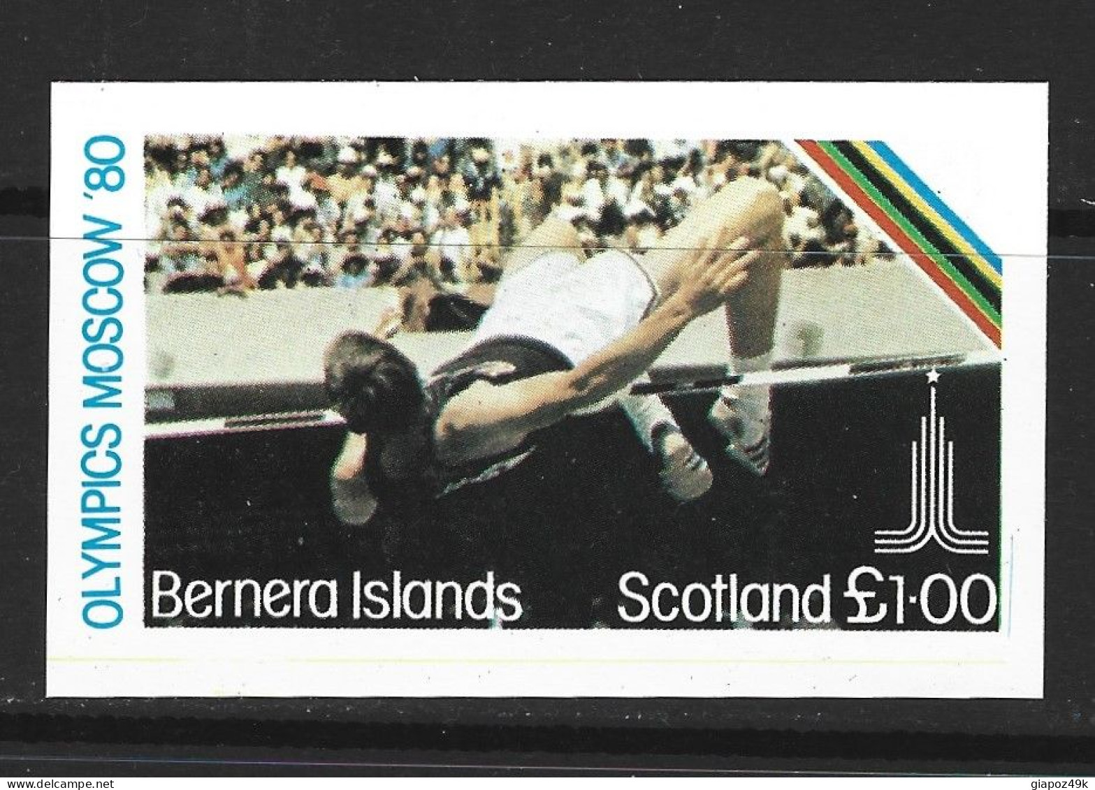 ● BERNERA Islands Scotland 1980 ֍ OLYMPICS MOSCOW ● Sport ● Salto In Alto ● Local Post ● NON Dentellato ● 2465 ● - Local Issues