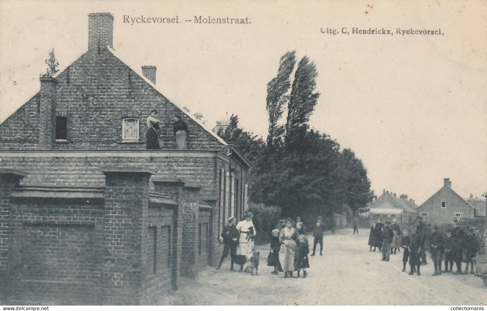 1 Oude Postkaart  Rijckevorsel Rijkevorsel  Molenstraat  1907 Uitg. Hendrickx - Rijkevorsel