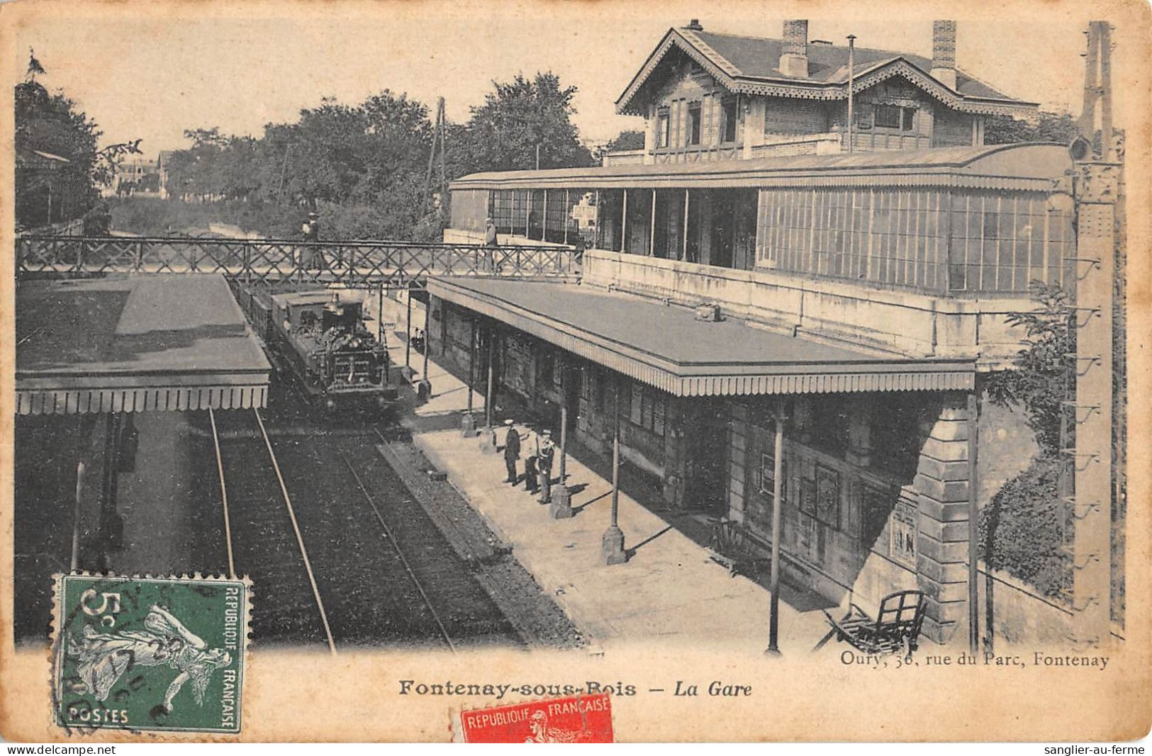 CPA 94 FONTENAY SOUS BOIS / LA GARE / TRAIN - Fontenay Sous Bois