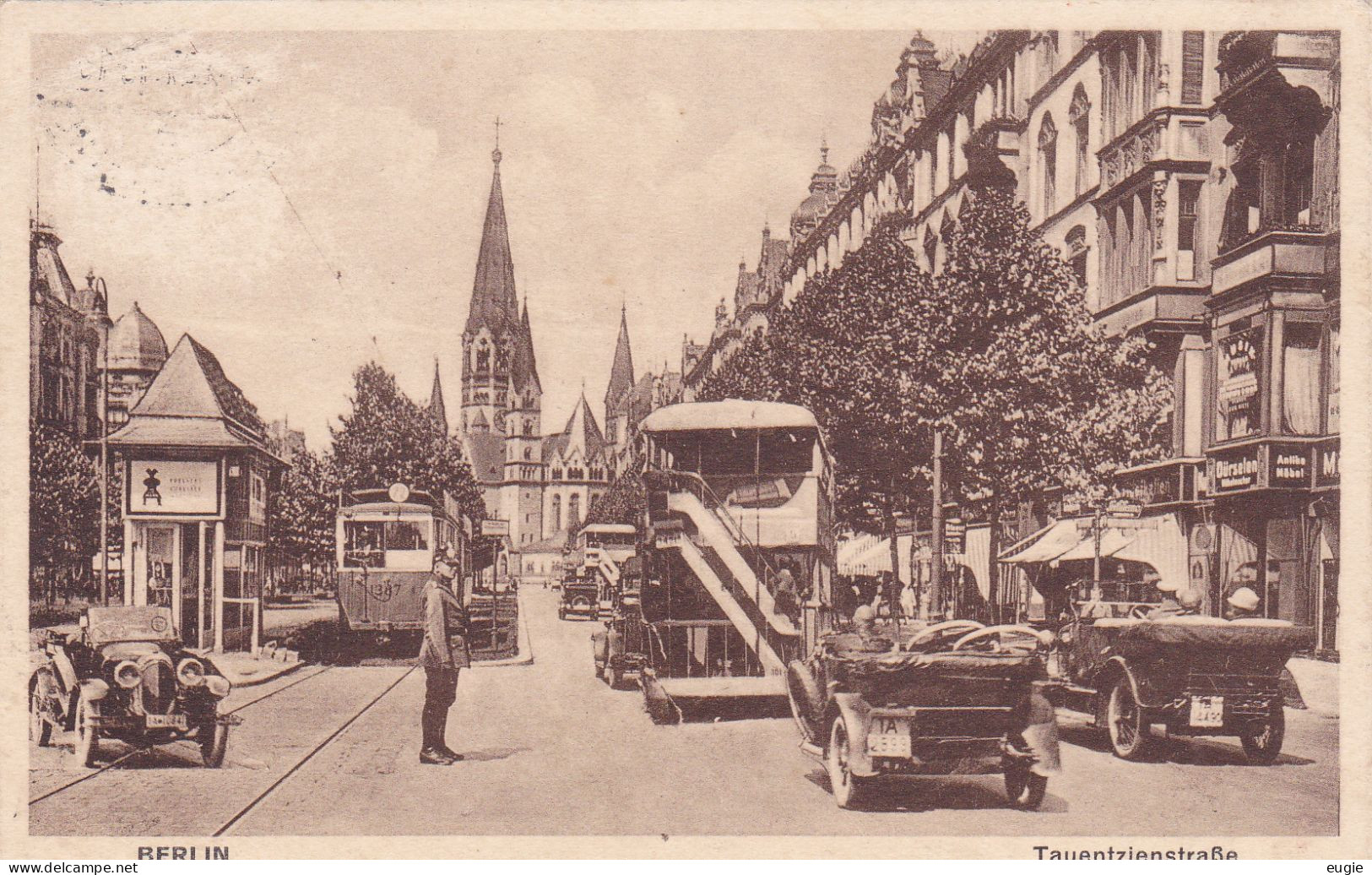 2769/ Berlin, Tauentzienstrasse, Tram, Politieagent Oude Auto, 1927 - Schoeneberg