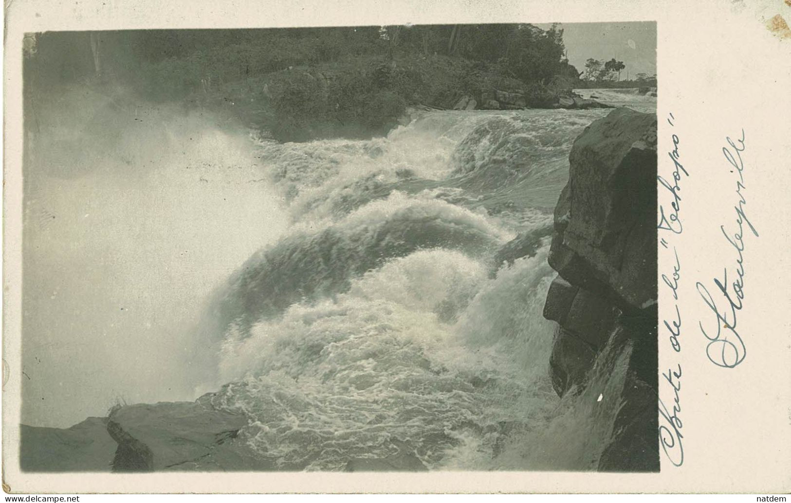 CONGO BELGE, Carte-photo, Stanleyville, Chute De La Tchopo, Tshopo En 1927, Affranchie à Kindu - Congo Belge