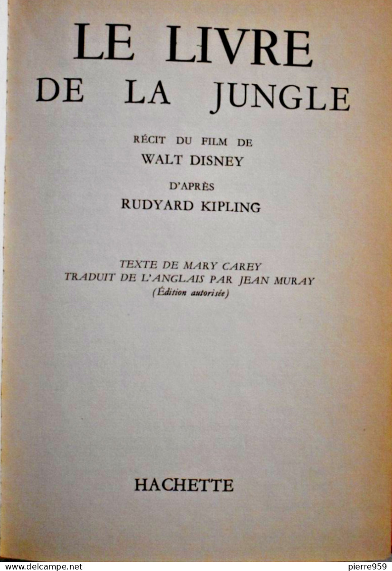 Le Livre De La Jungle - Walt Disnay D'aprés Rudyard Kipling - Disney