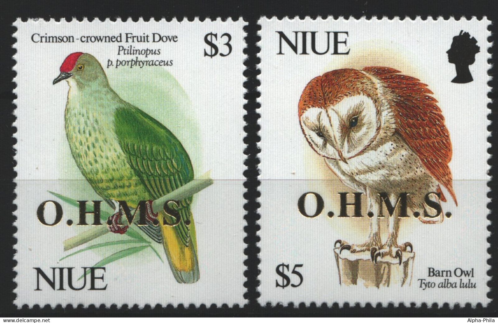 Niue 1994 - Dienst - Mi-Nr. 26-27 ** - MNH - Vögel / Birds - Niue