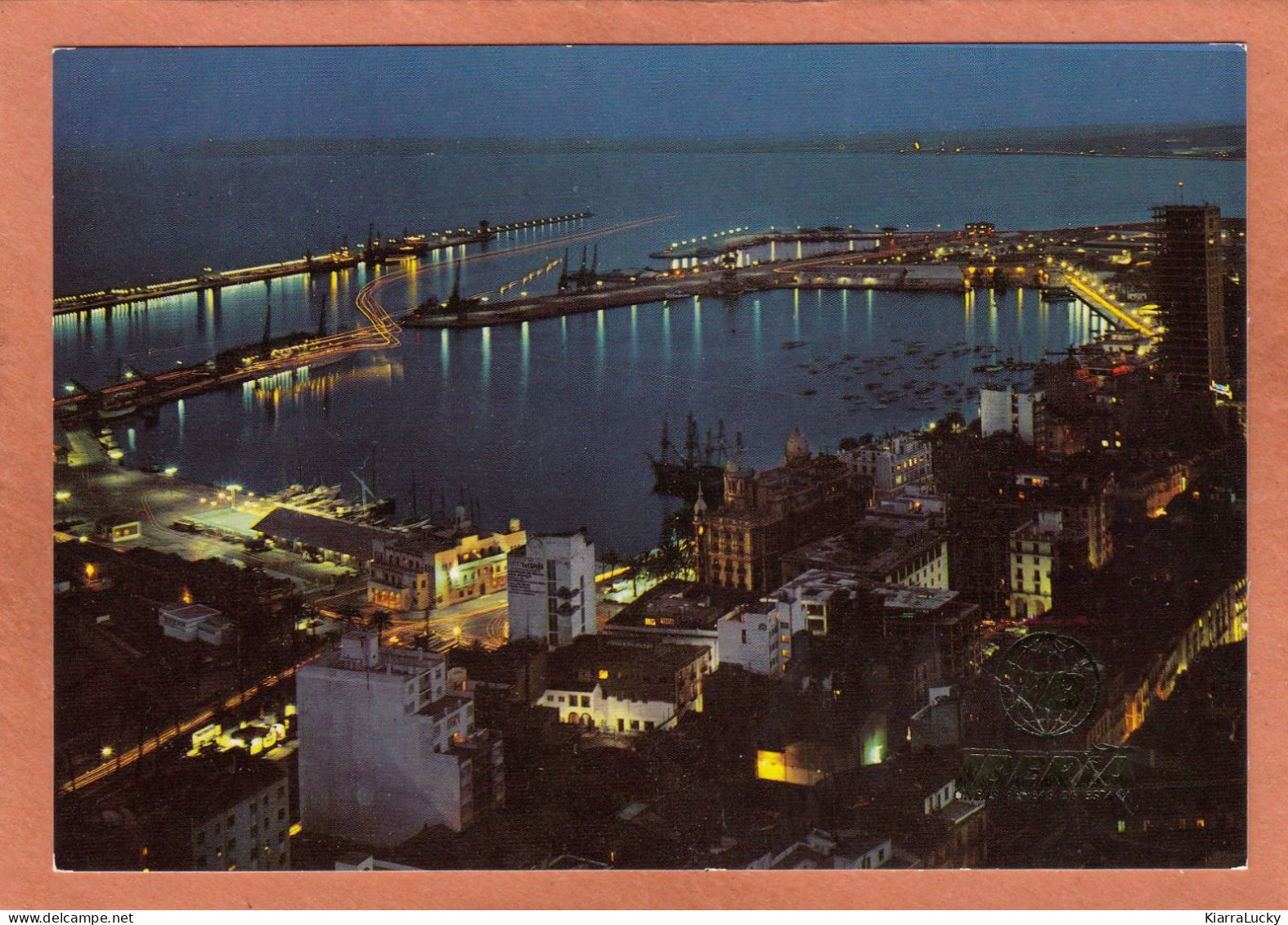 ALICANTE - COMUNIDAD VALENCIANA - VISTA NOCTURNA DEL PUERTO - PUBLICITE IBERIA - NEUVE - Alicante