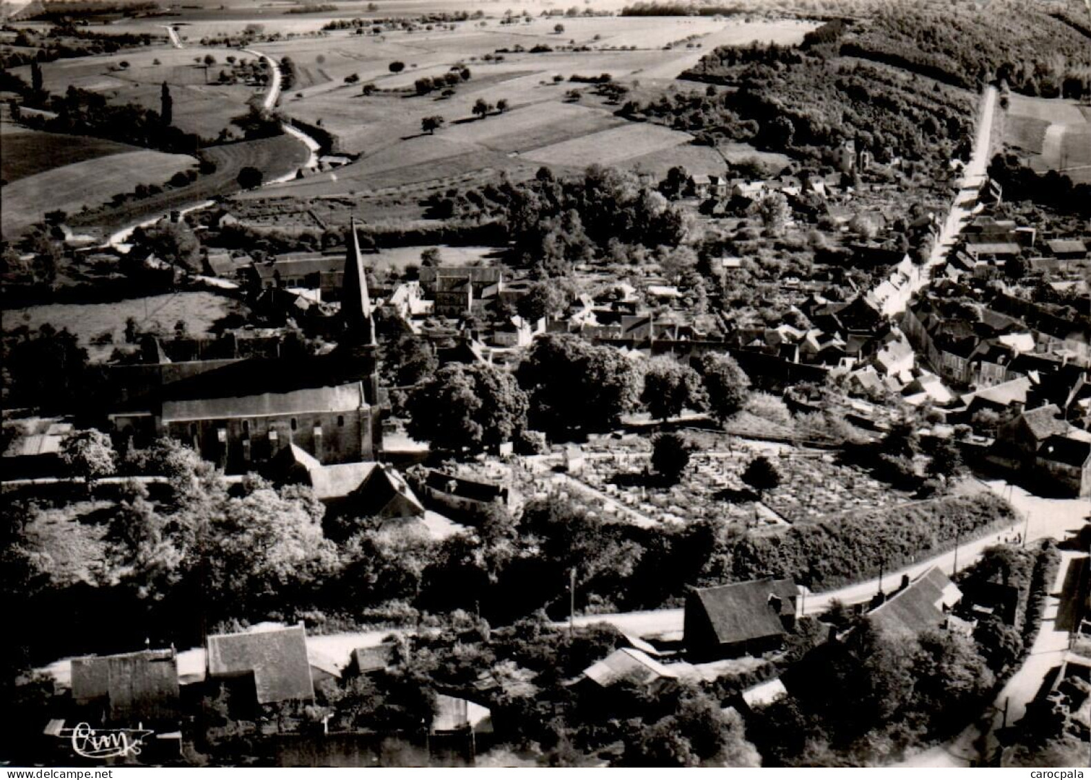 Carte 1950 Vue Générale Aérienne Sur Morée - Moree