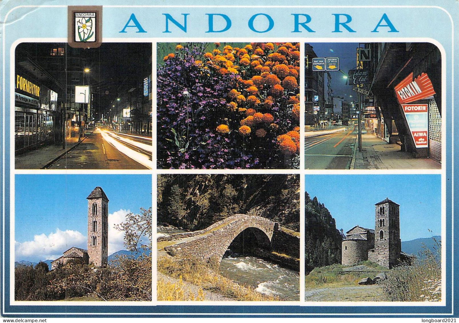 ANDORRA - PICTURE POSTCARD 1990 / 1394 - Cartas & Documentos