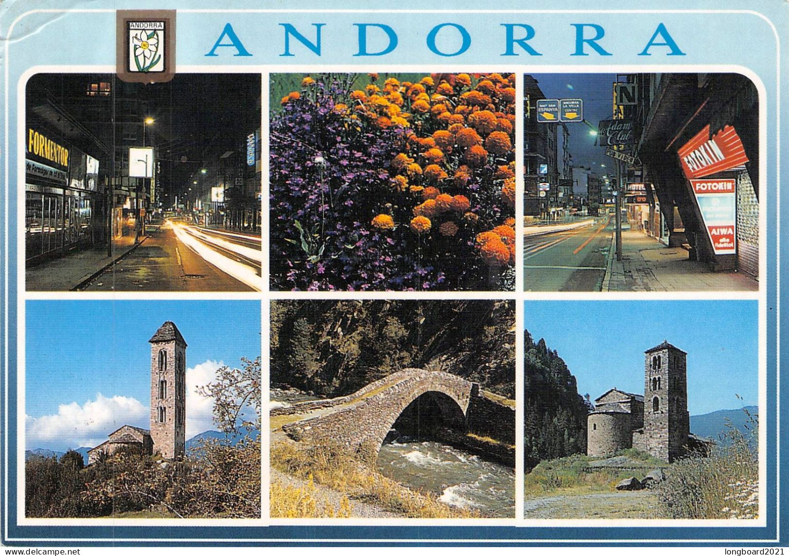 ANDORRA - PICTURE POSTCARD 1990 / 1394 - Brieven En Documenten