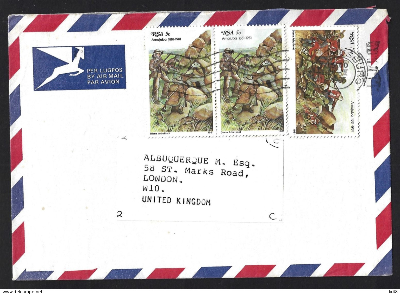 Battle Of Amajuba 1881. South Africa. Boer Snipers. Stamp Of The 200th Anniversary Of The Battle Of Amajuba. War Weapons - Storia Postale