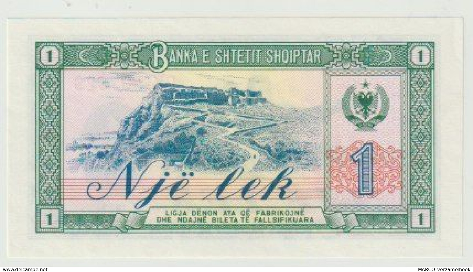 Banknote Banka E Shetetit Shqiptar Albania-albanië 1 Lek 1976 UNC (BK) - Albania