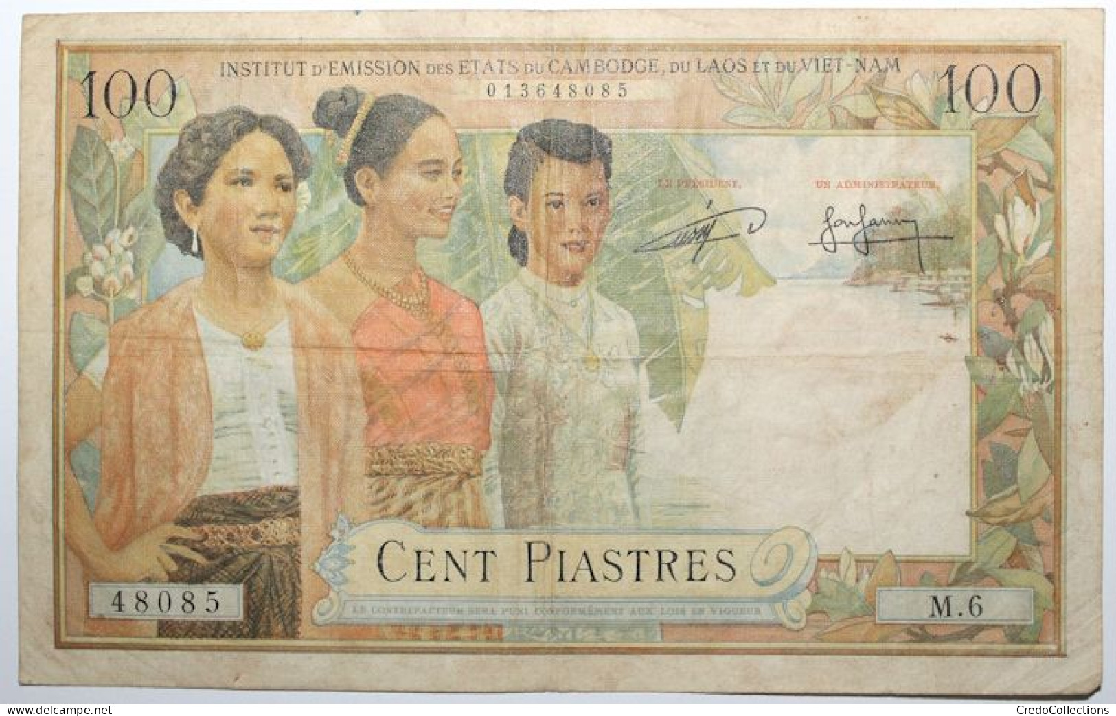 Indochine - 100 Piastres - 1954 - PICK 97 - TB+ - Indochine