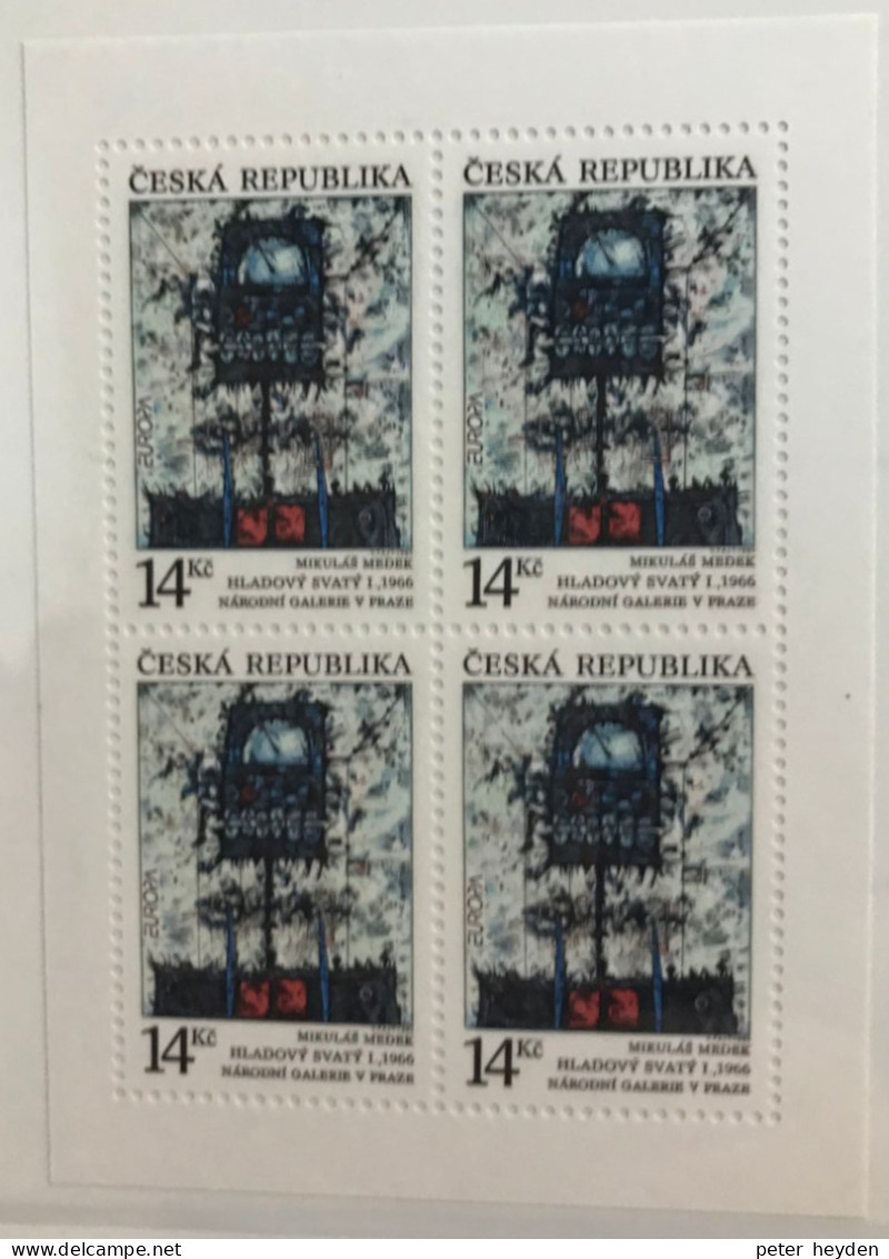 Europa CEPT 1993 Czech Rep. Tschechien Ceska ** MNH Sheetlet Kleinbogen ~ Comtemporary Art Modern Paintings - Unused Stamps