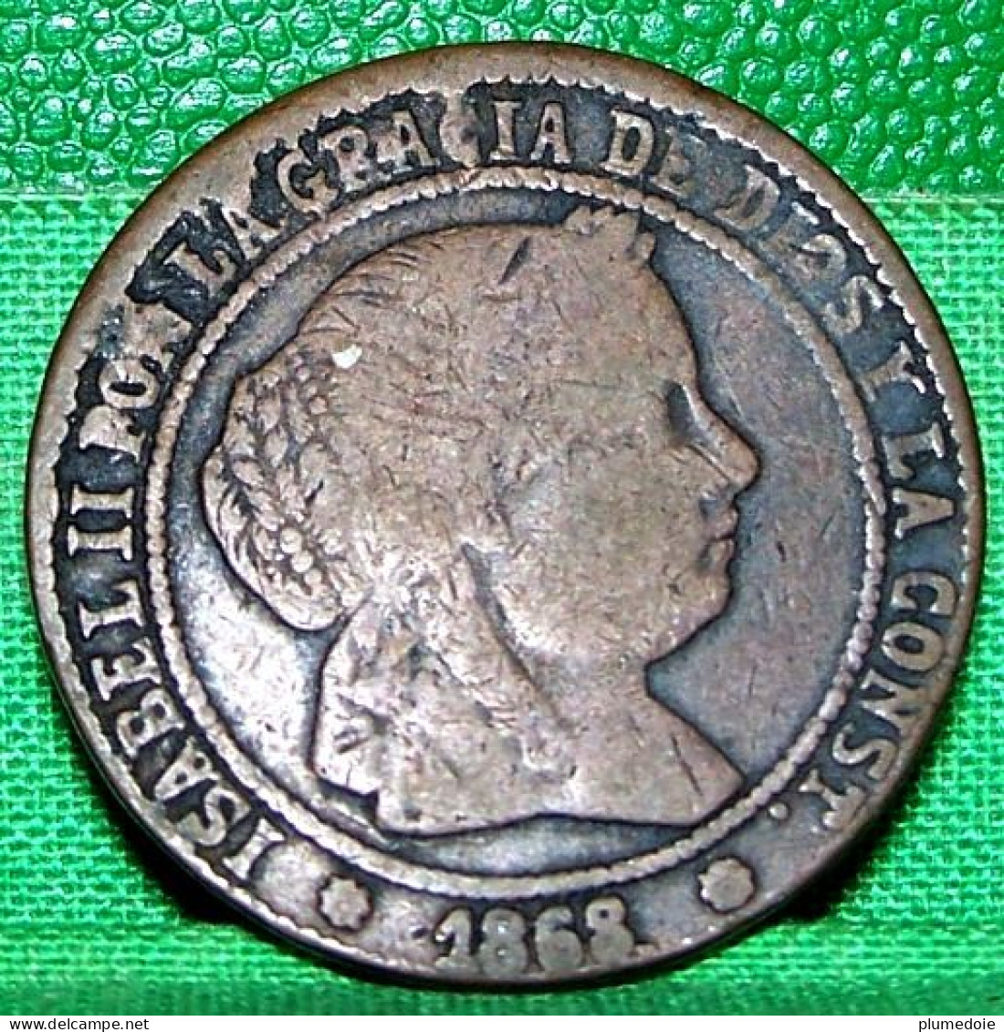 MONNAIE ESPAGNE 2 1/2 CENTIMOS DE ESCUDO 1868 ISABEL II - Provinciale Munten