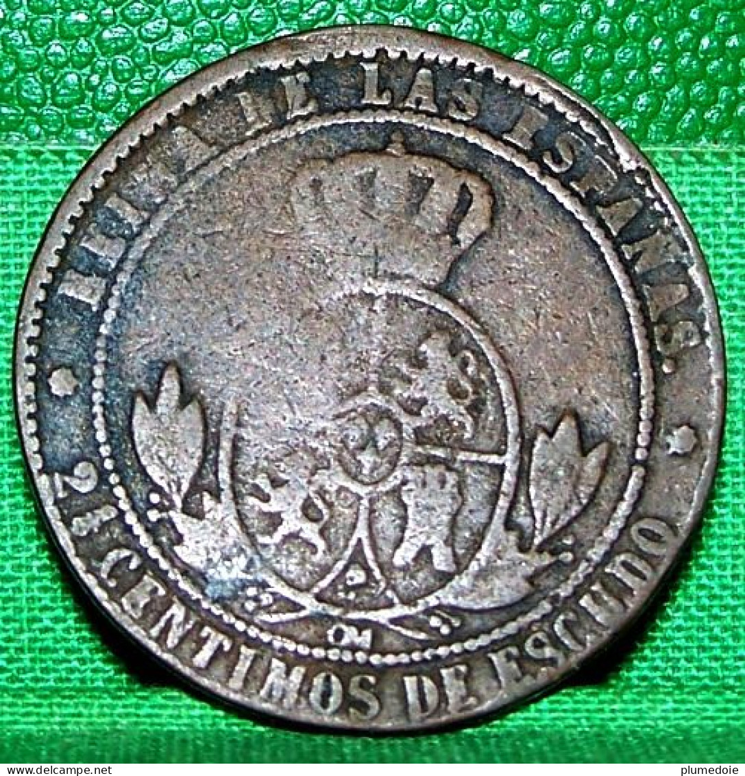 MONNAIE ESPAGNE 2 1/2 CENTIMOS DE ESCUDO 1868 ISABEL II - Monnaies Provinciales