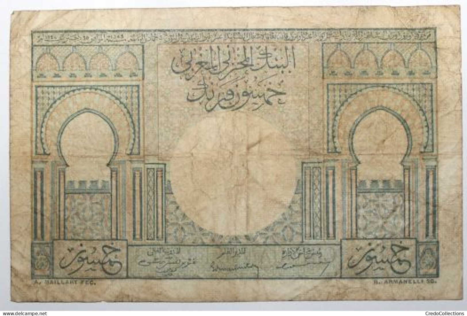 Maroc - 50 Francs - 1949 - PICK 44 - TB - Marocco