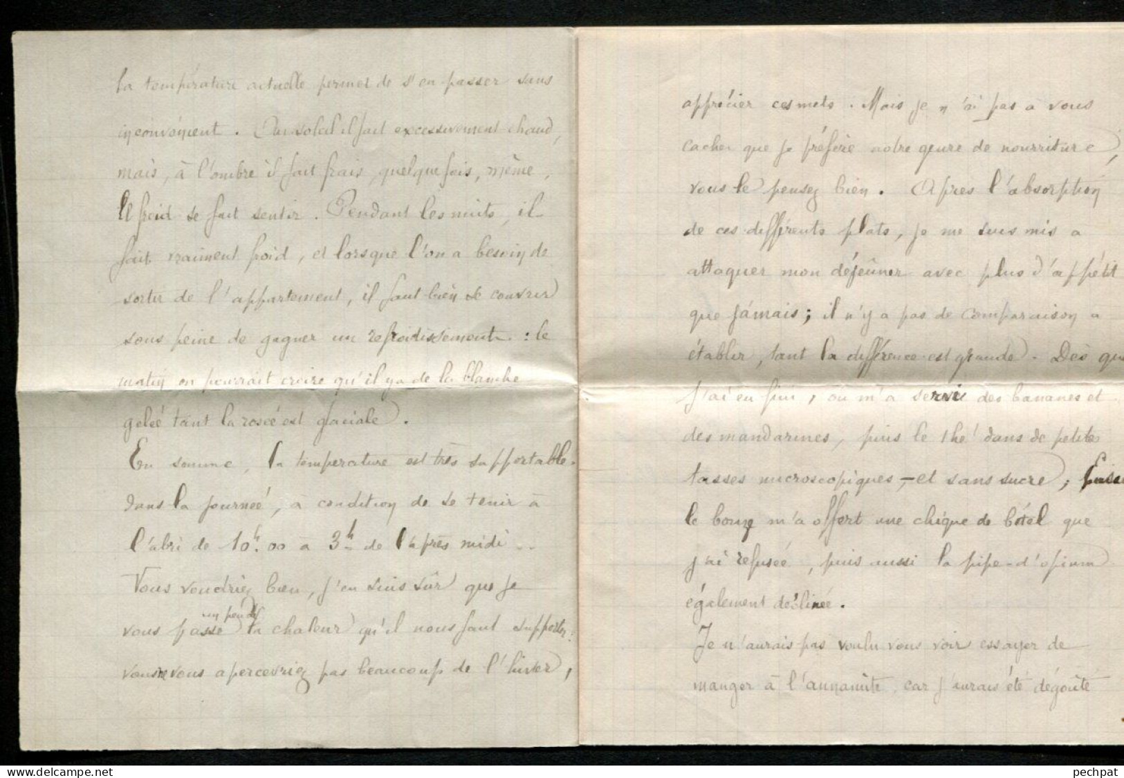 Indochine 1901 Dong Trieu Corps D'occupation Du Tonkin Pour Cherbourg  Avec Correspondance Intéressante Plusieurs Pages - Sonstige & Ohne Zuordnung