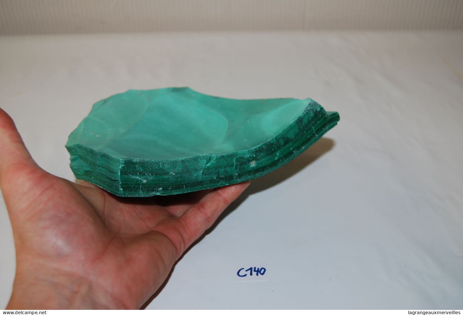 C140 Ancien Cendrier - Vide Poche - Pierre Malachite - Other & Unclassified