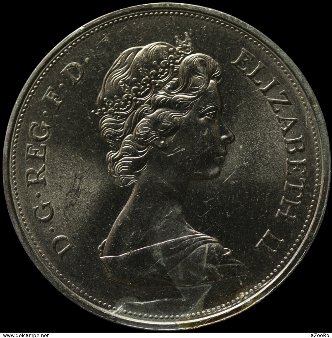 LaZooRo: Great Britain 25 Pence 1972 UNC Royal Silver Wedding Anniversary - 25 New Pence