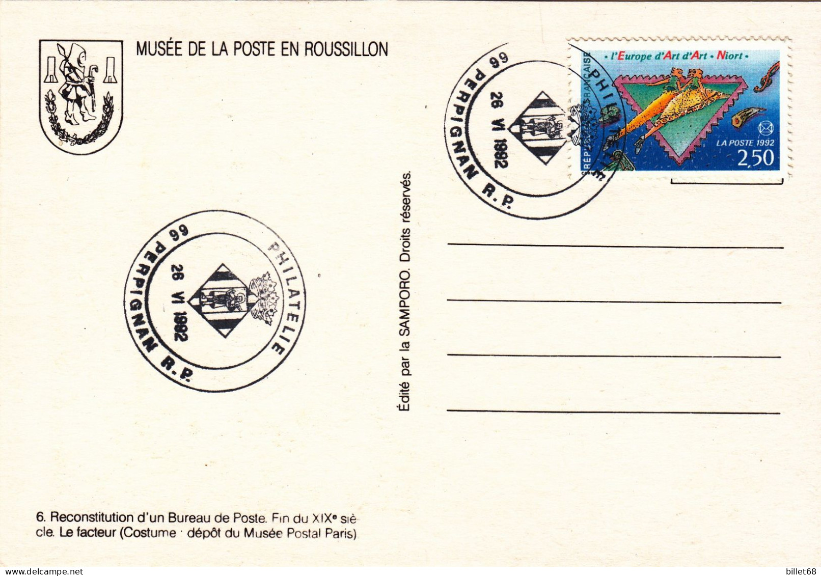 Cp - BUREAU DE POSTE XIX Siecle - Post & Briefboten