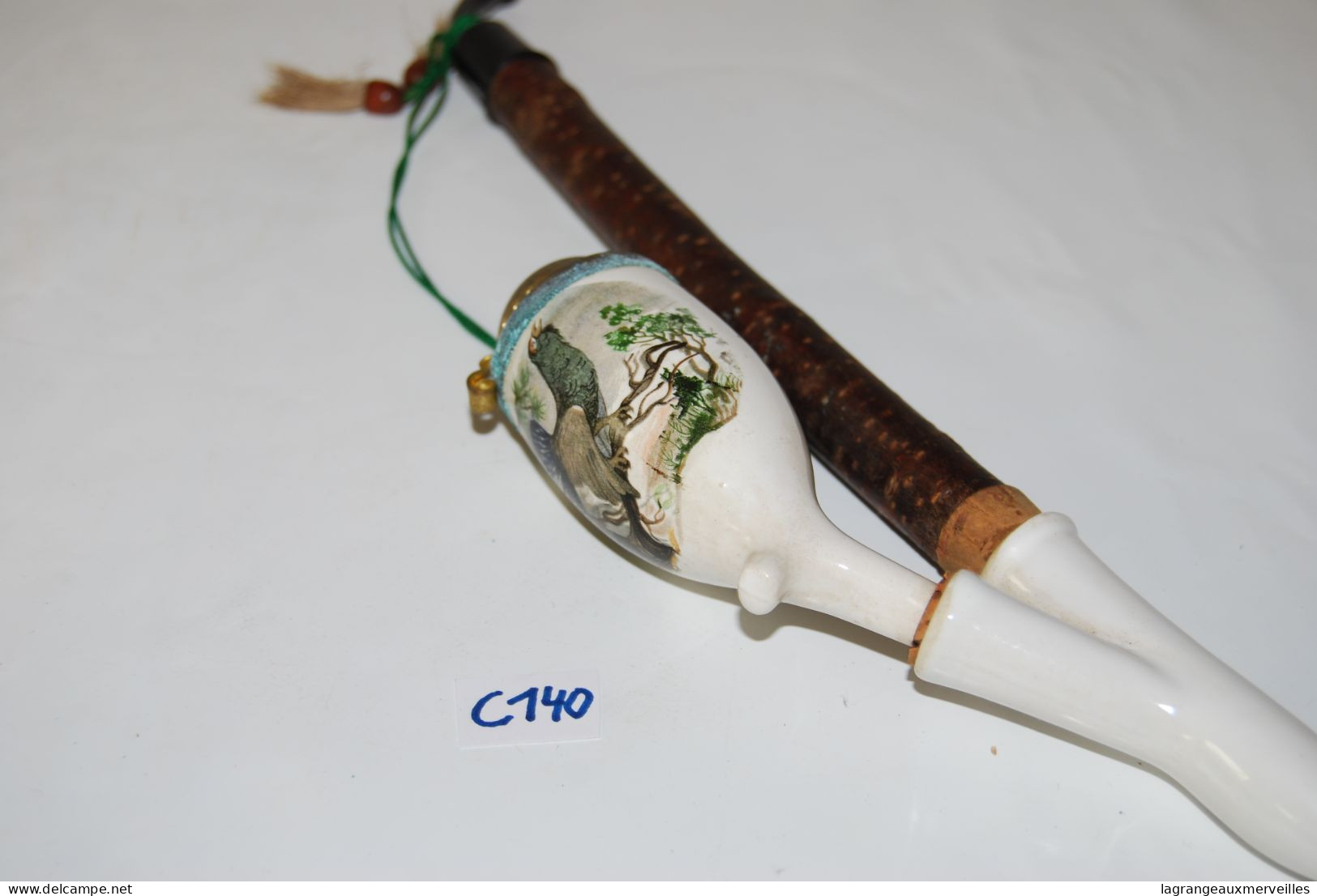 C140 Ancienne Pipe - Alsace - Objet Du Fumeur - Porcelain Pipes