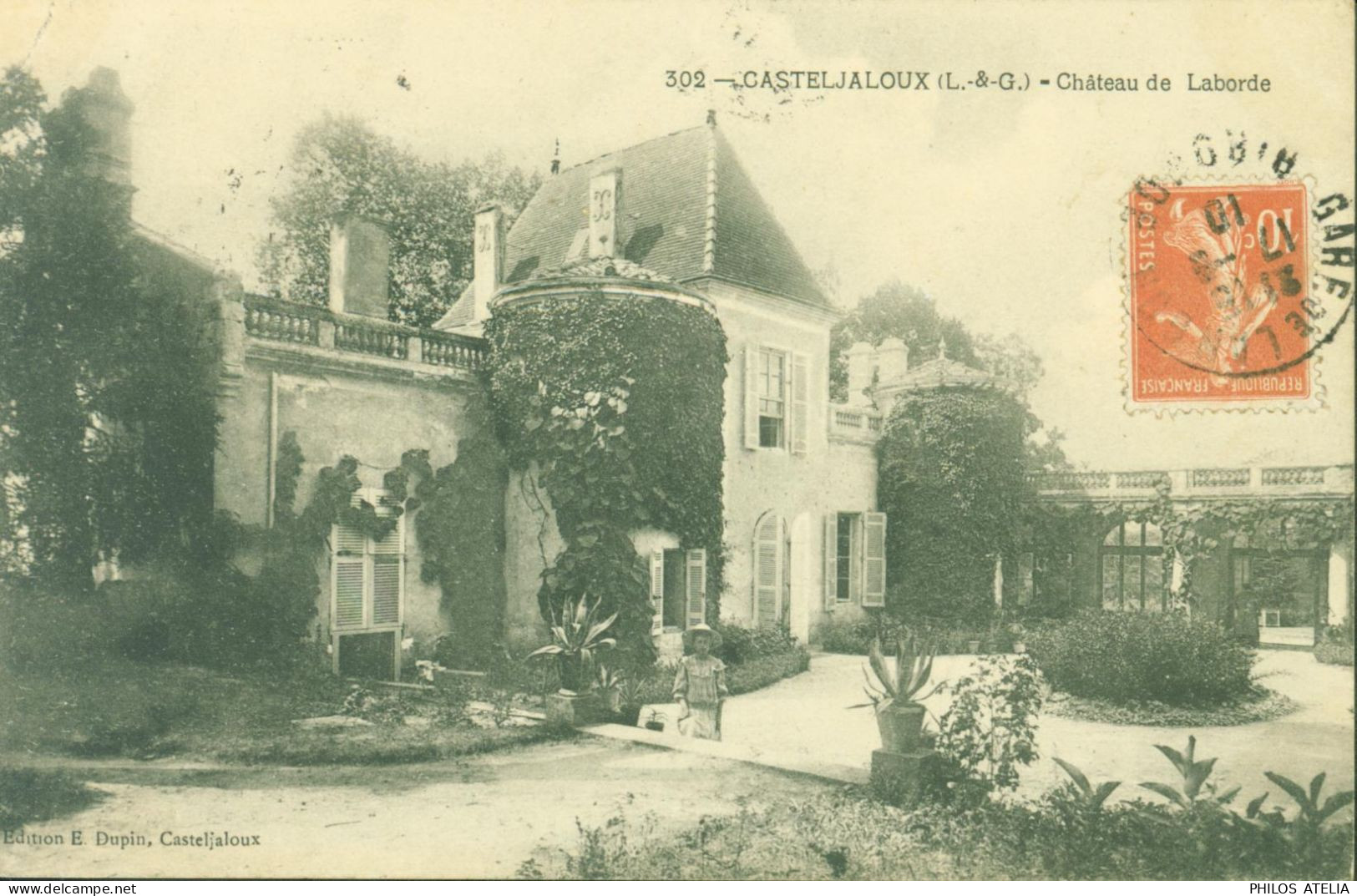 CPA CP Carte Postale Ancienne Lot Et Garonne Casteljaloux Château De Laborde Edition E Dupin Casteljaloux - Casteljaloux