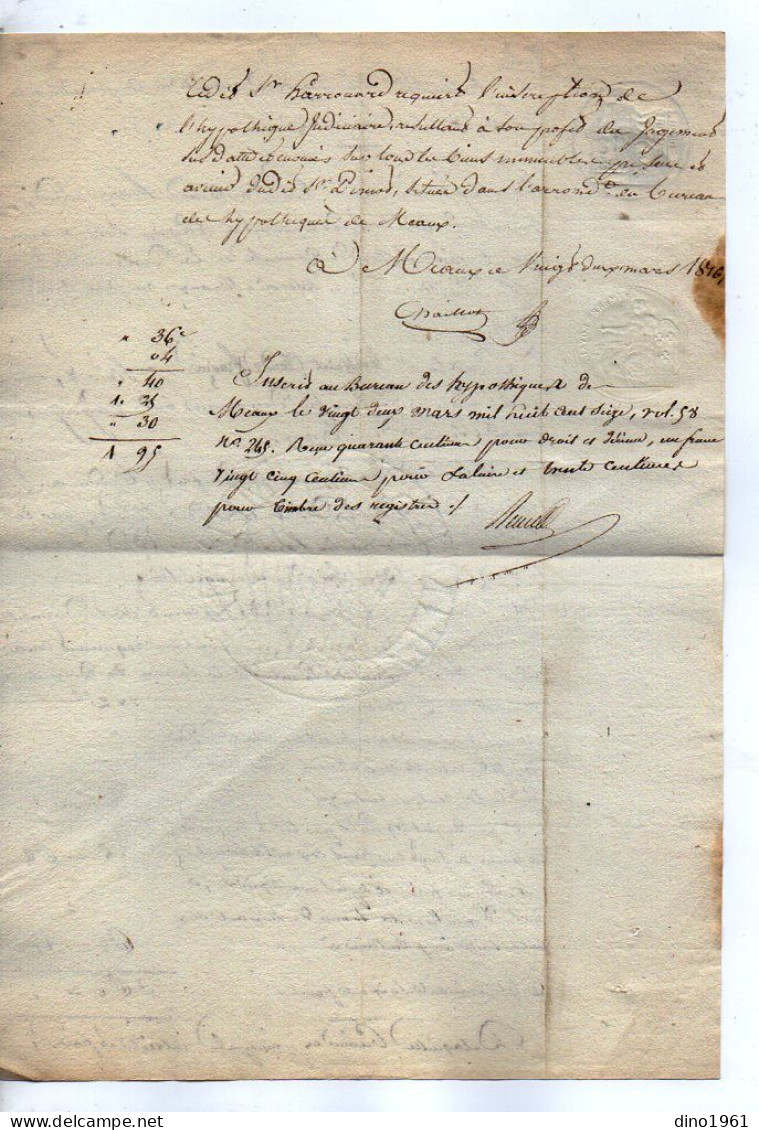 VP22.828 - MEAUX  X LAGNY - 2 Actes De 1816 Concernant M. HARROUARD, Marchand Boucher à LAGNY ...... - Manuscrits