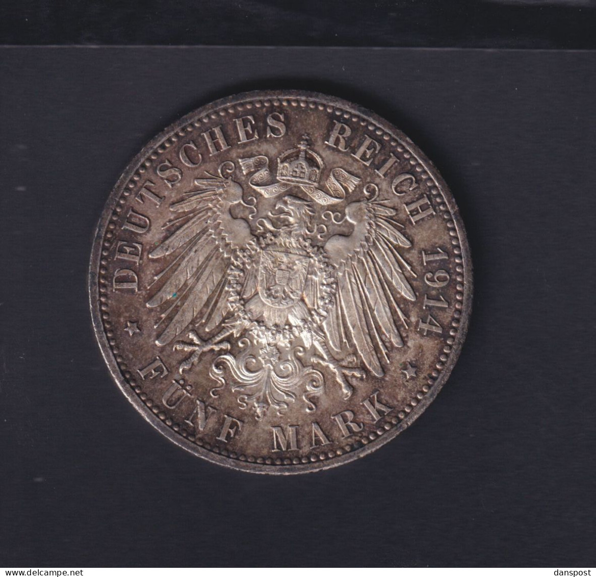 Dt. Reich 5 Mark 1914 A - 2, 3 & 5 Mark Plata