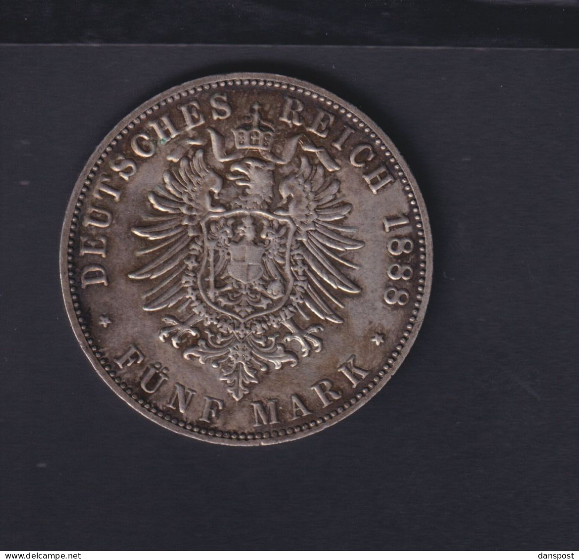 Dt. Reich 5 Mark 1888 A - 2, 3 & 5 Mark Silber