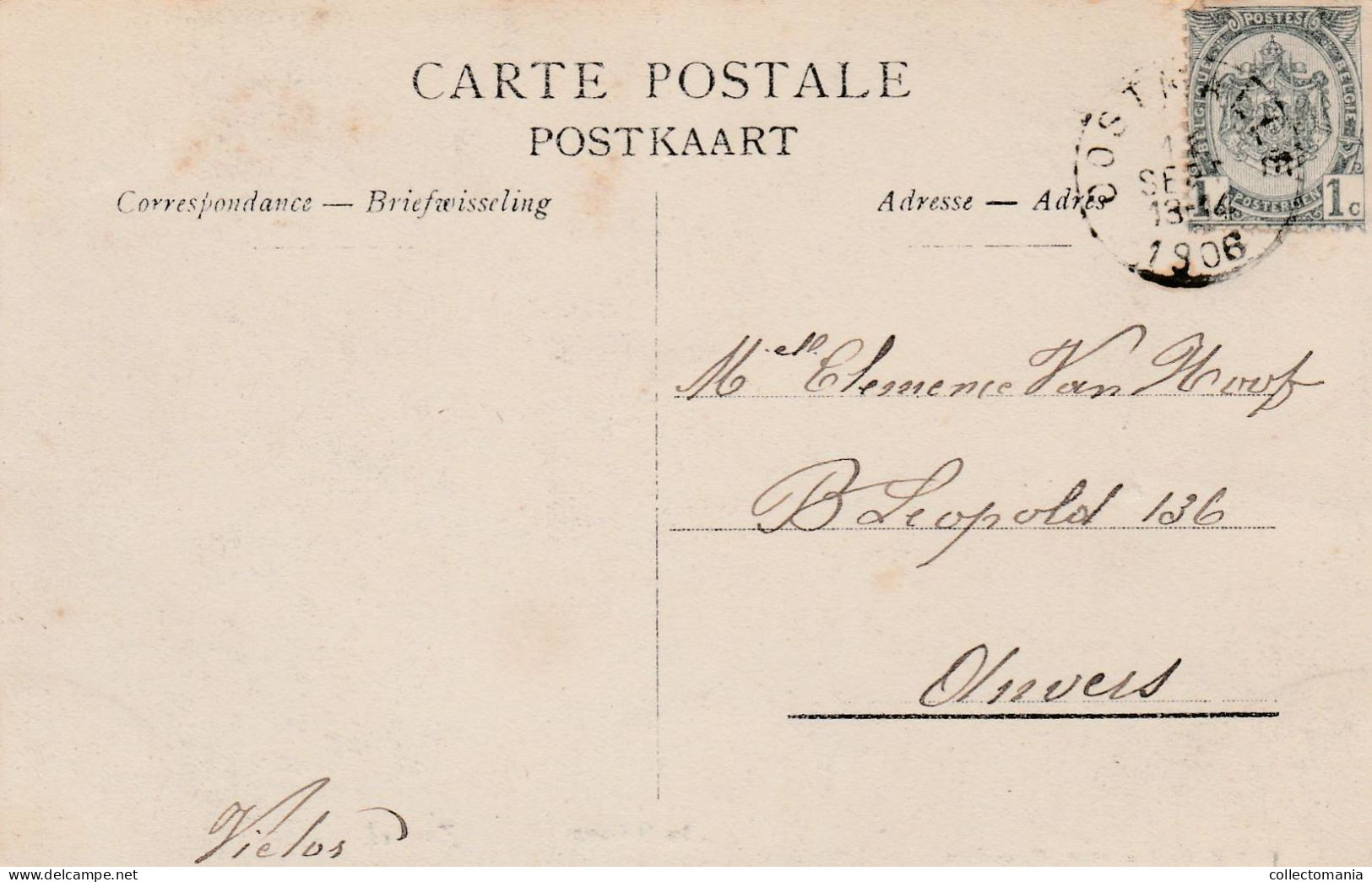 1 Oude Postkaart ZOERSEL  Stoomtram   Zicht In 't Dorp  1903  Uitg.Hoelen - Zoersel