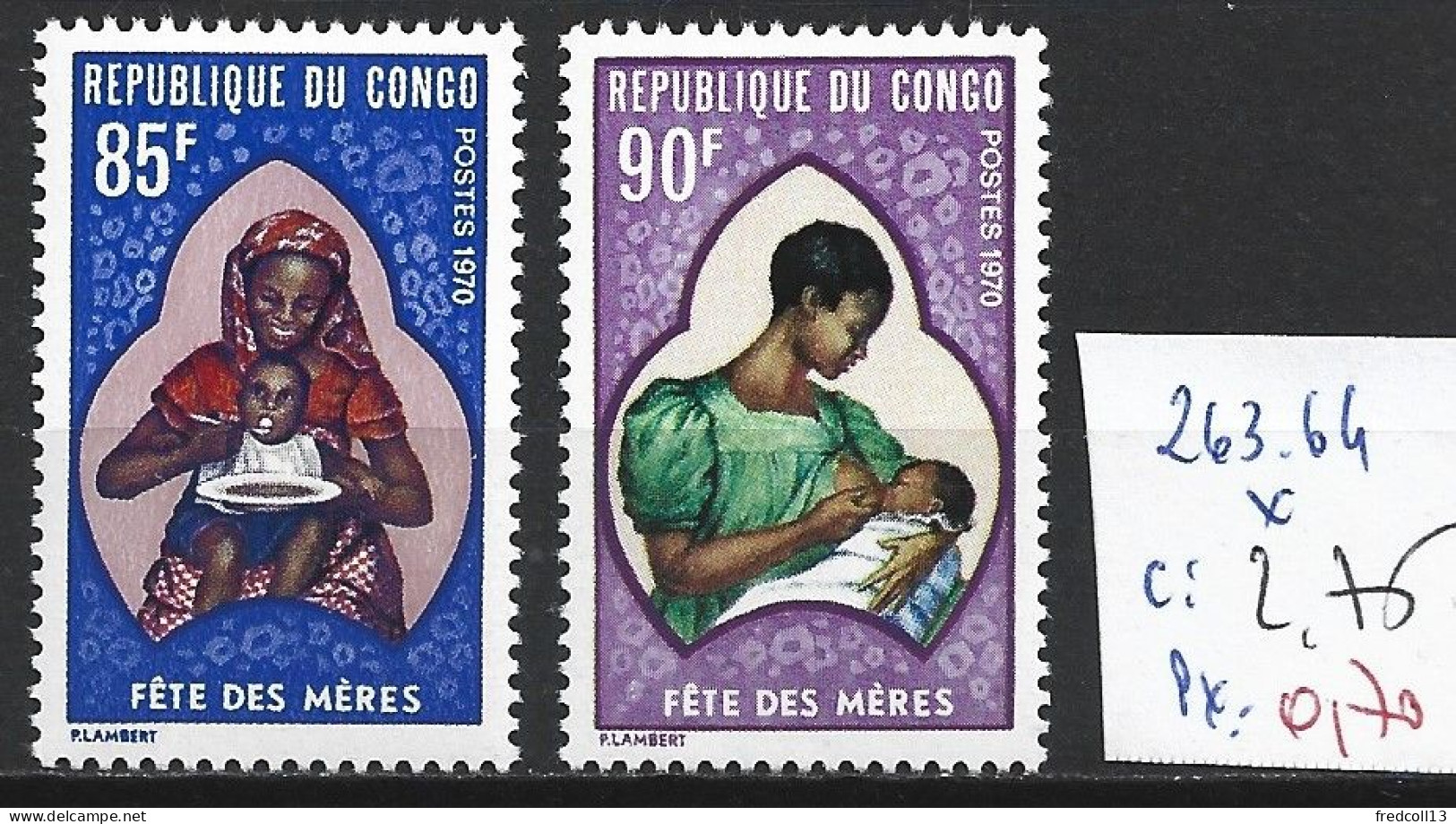 CONGO 263-64 * Côte 2.75 € - Muttertag