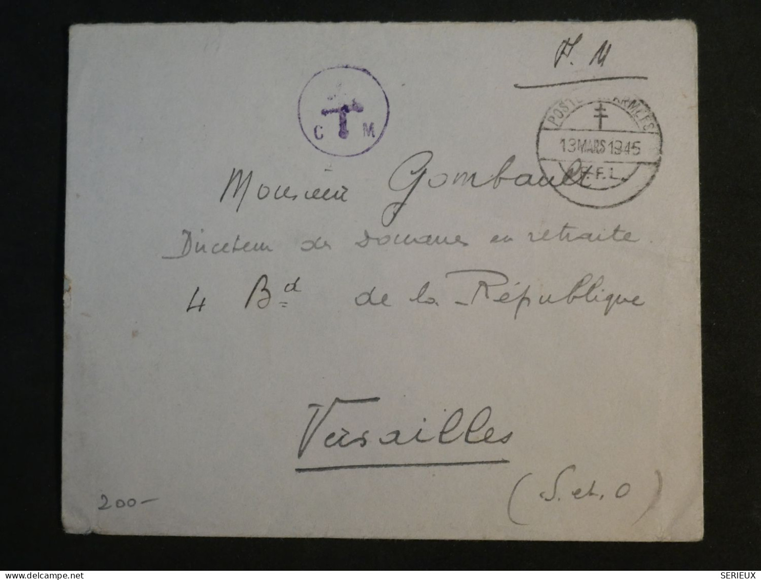 DE0  LIBAN   BELLE LETTRE FM    1945 A VERSAILLES FRANCE    +AFF. INTERESSANT + - Storia Postale