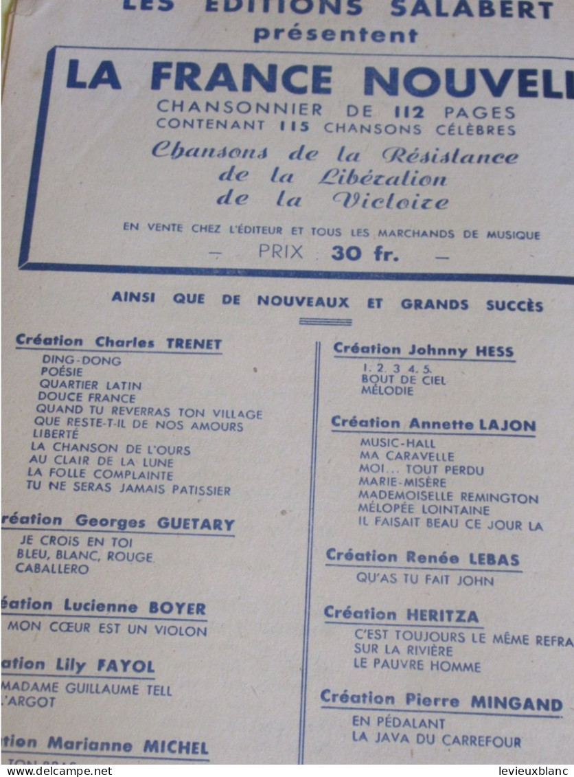 Partition Ancienne/"Sans Importance "/Jeanne AUBERT/Pierre BAYLE/Betove /Salabert/1935    PART378 - Sonstige & Ohne Zuordnung