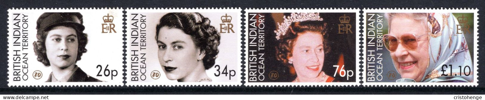 British Indian Ocean Territory, BIOT 2006 80th Birthday Of QEII Set MNH (SG 348-351) - Brits Indische Oceaanterritorium