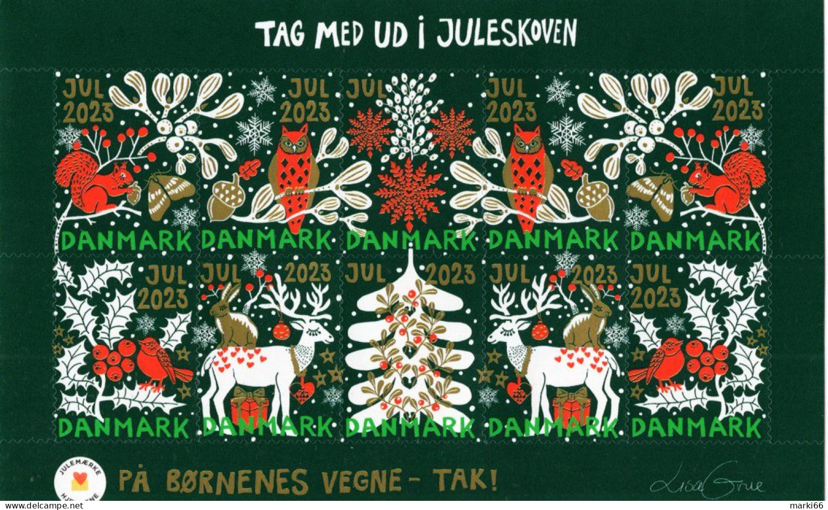 Denmark - 2023 - Christmas - Mint Self-adhesive Stamp Sheetlet - Ungebraucht