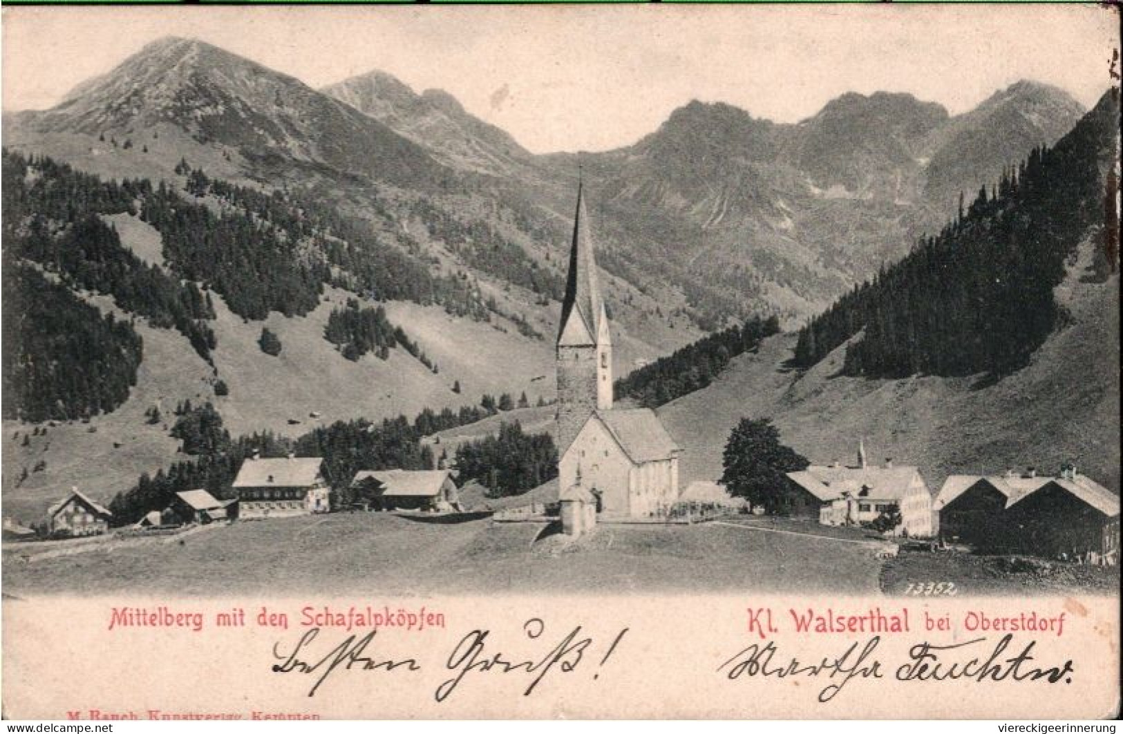 ! Ansichtskarte 1912  Mittelberg, Oberstdorf, Autograph Marta Feuchtwanger, Ehefrau Vom Schriftsteller Lion Feuchtwanger - Schriftsteller