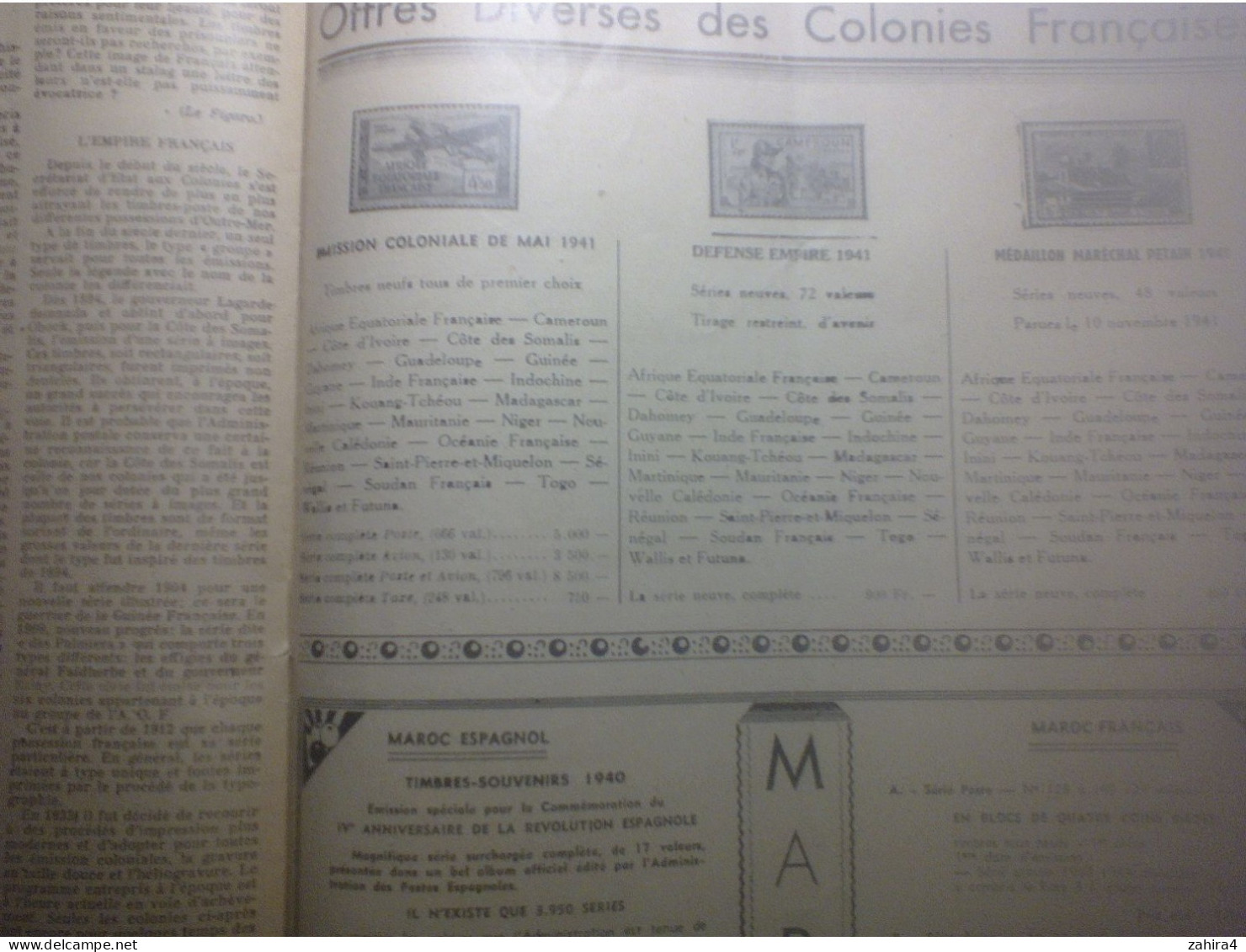 Maison Cordier En Temps De Guerre à Marseille N°11 5e An - Novembre 1942 Prix Courant Philatélique Illustré - Cataloghi Di Case D'aste