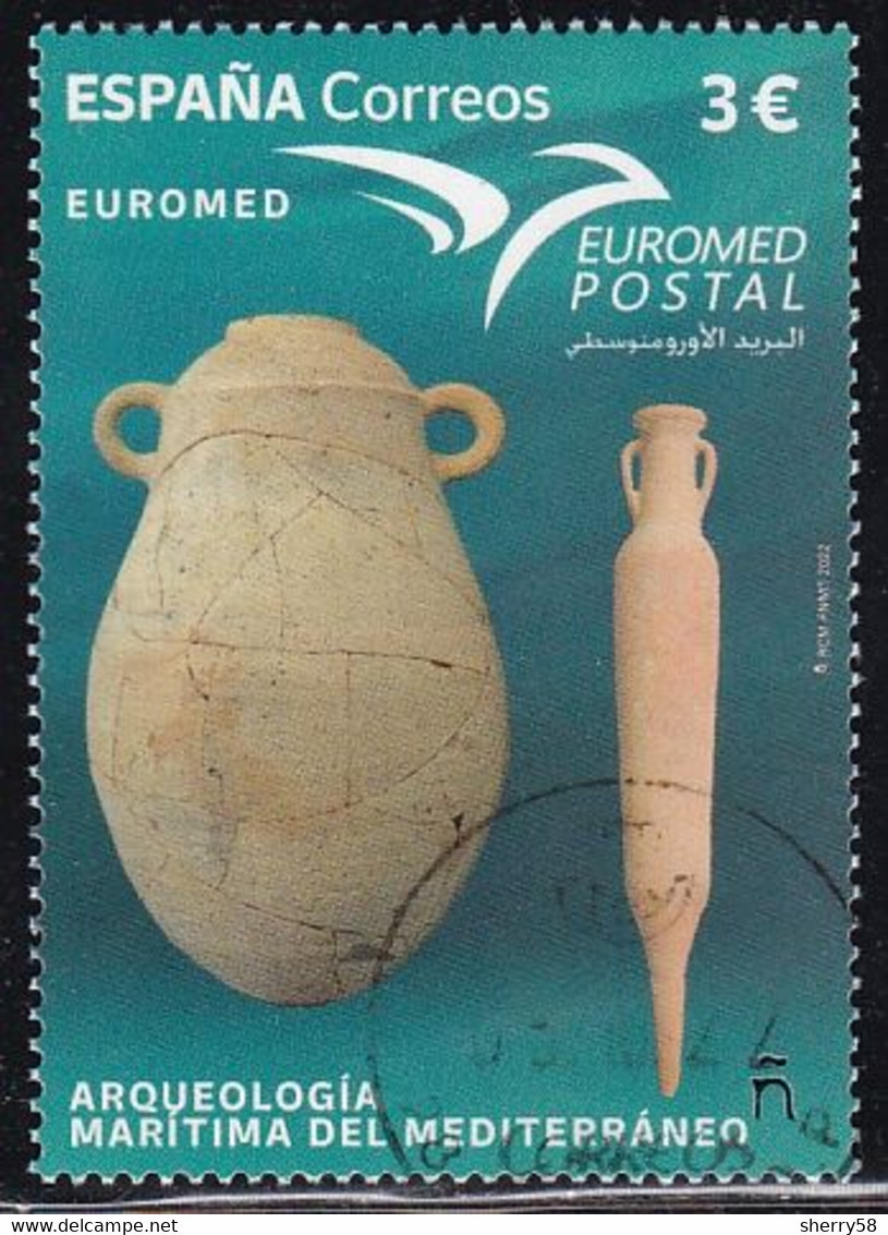 2022-ED. 5592 - Euromed. Arqueología Marítima Del Mediterráneo - USADO - Used Stamps