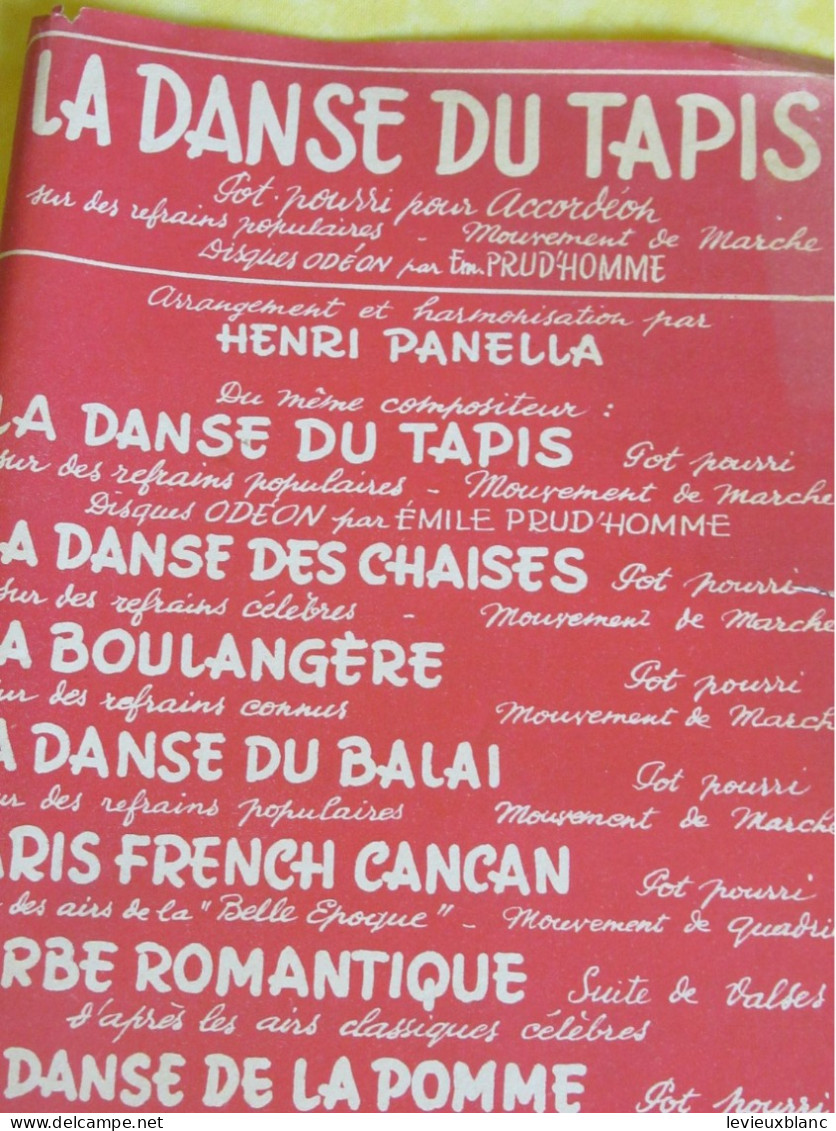 Partition Ancienne/"La Danse Du Tapis "/Emile PRUD'HOMME/PANELLA/Marcel LABBE/Vers 1940-1945    PART380 - Andere & Zonder Classificatie