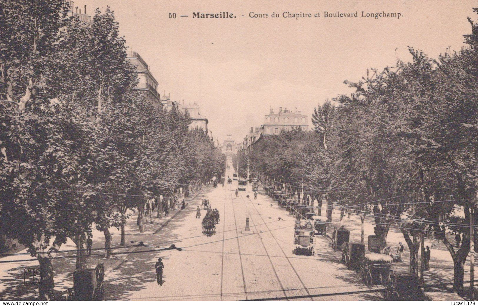 13 / MARSEILLE / EDITEUR NANCY 50 / COURS DU CHAPITRE ET BOULEVARD LONGCHAMP - Quartiers Sud, Mazargues, Bonneveine, Pointe Rouge, Calanques